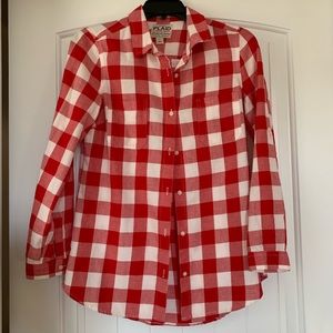 Button up plaid shirt